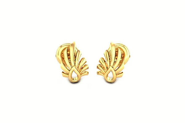 Flame On Gold Earring Jewellery Design